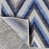 Modern Geometric Zig-Zag Indoor Outdoor Runner or Area Rug by Blue Nile Mills - 4 of 4