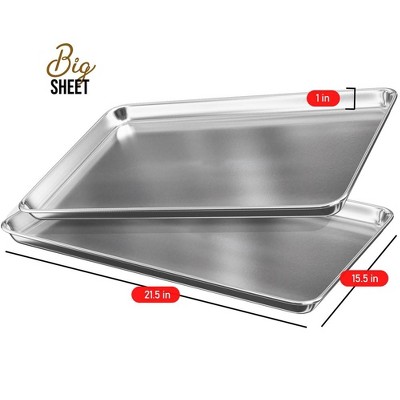 JoyTable Aluminum Non-Stick Big Sheet Pan Set, 21.6" x 15.7"