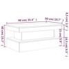 vidaXL Coffee Table Black Engineered wood Medium Coffee Table - 4 of 4