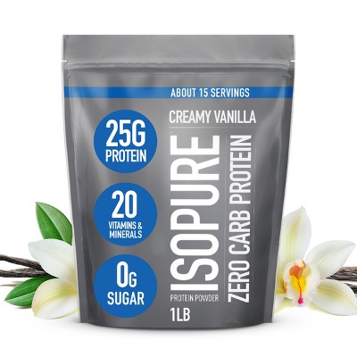 Isopure Zero Carb Creamy Vanilla Whey Protein Powder - 1 lb
