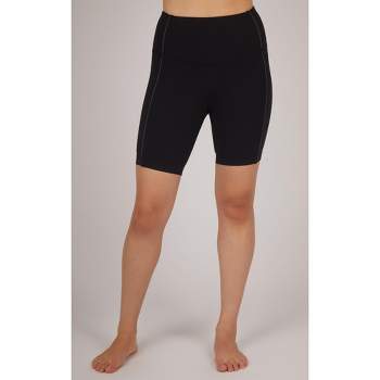 Yogalicious Womens 2 Pack Lux Tribeca Elastic Free High Waist 5 Short And  Lux Everyday Elastic Free High Waist 5 Short - Iceberg Green/black - Large  : Target