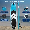 SereneLife 10'6 Inflatable Stand-Up Paddleboard with LED Lights - Black - 4 of 4