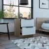 TIRAMISUBEST Nightstand with Two Drawers,Finish for Contemporary Bedrooms - 2 of 4