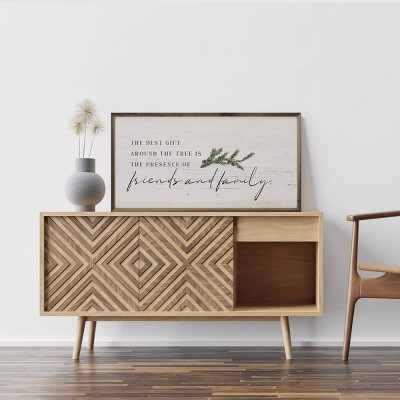 Kendrick Home 36"x18" The Best Gift Friends and Family Wall Art Whitewash