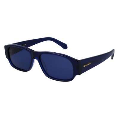 Salvatore Ferragamo SF 1109S 432 Mens Rectangular Sunglasses Blue 57mm