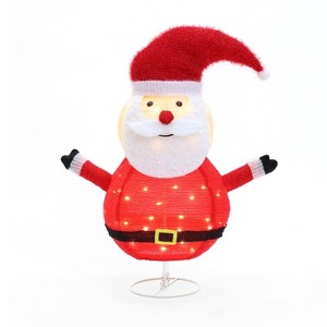 LuxenHome Santa Claus Lighted Globe 29.9-Inch Tall Indoor and Outdoor Holiday Decoration Multicolored - 1 of 4