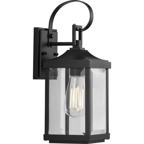 Progress Lighting Gibbes Street 1-Light Wall Lantern in Antique Bronze with Clear Beveled Glass - image 1 of 3