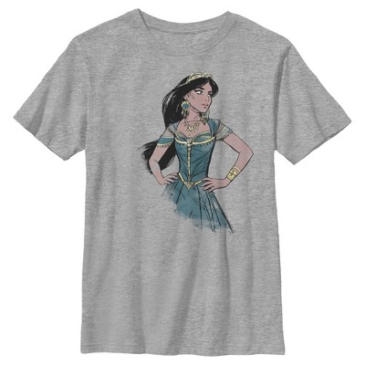 Boy's Aladdin Aladdin Jasmine Ornate Frame T-Shirt