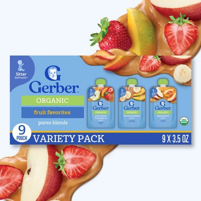 Organic Fruit and Veggie Puree Variety Pack for Babies