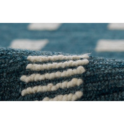 Ebba Blue Hand-Tufted Wool 8' x 10' Rug