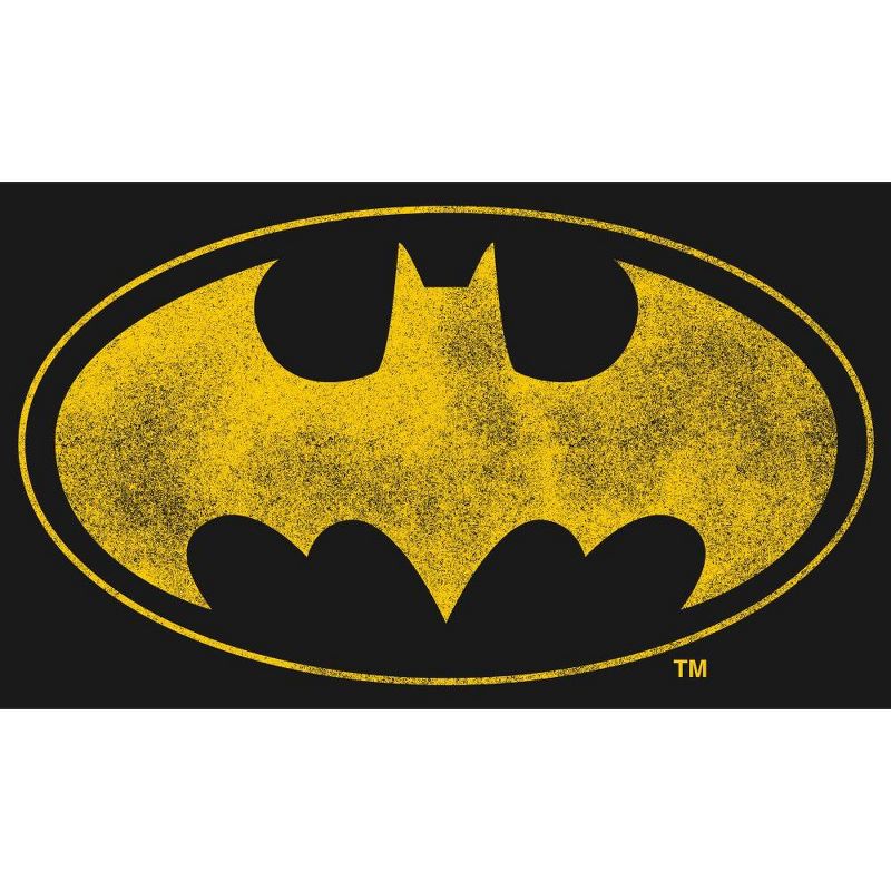 Batman Distressed Yellow Logo Black T-shirt Toddler Boy to Youth Boy, 2 of 4