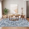 TackView Vintage Rug Irregular Medallion Area Rug Ultra-Thin Non Slip Floral Print Indoor Mat for Living Room Dining Room Bedroom - 2 of 4