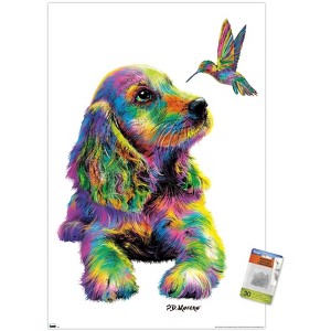 Trends International PD Moreno - Dog and Hummingbird Unframed Wall Poster Prints - 1 of 4