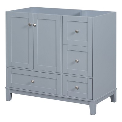 NicBex Bathroom Storage Cabinet without Sink Morden Cabinets with 1 Cabinet, 3 Storage Drawers and USB Charging for Bathroom