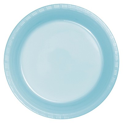 Pastel Blue Plastic 7" Dessert Plates - 20ct