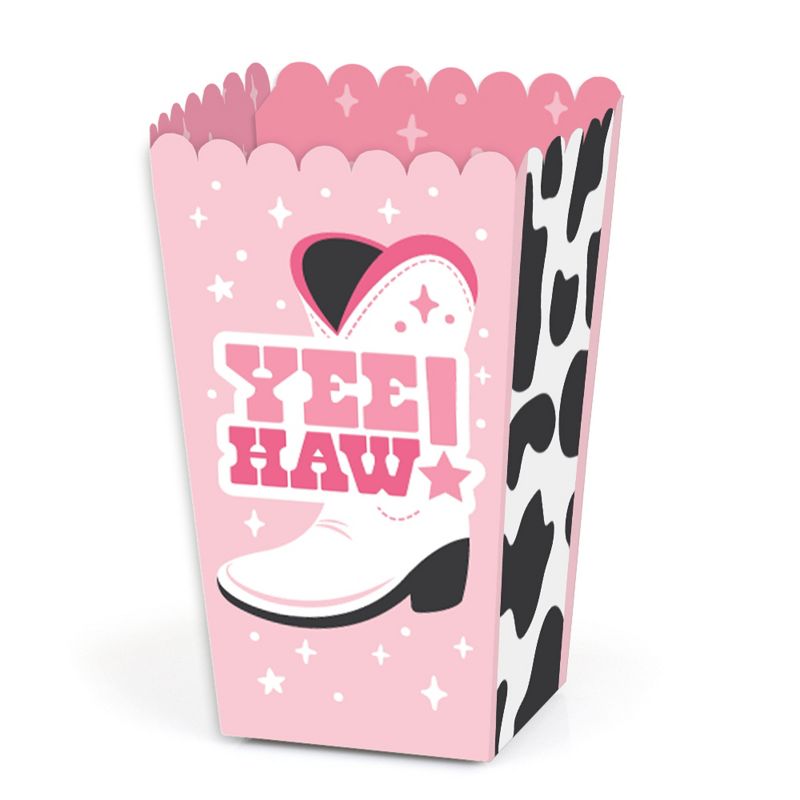 Big Dot of Happiness Rodeo Cowgirl - Pink Western Party Favor Popcorn Treat Boxes - Set of 12, 1 of 7