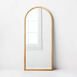 32" x 72" Wooden Arch Mirror Brown - Threshold™ designed with Studio McGee