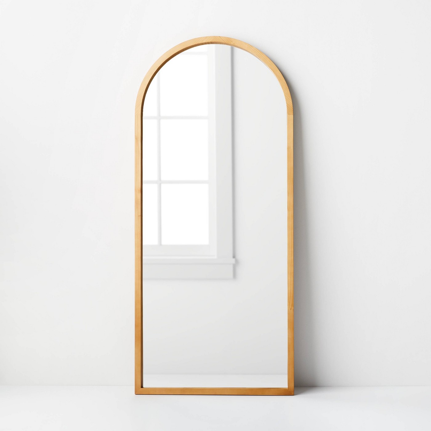 32" x 72" Wooden Arch Mirror Brown by Threshold x Studio McGee