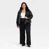 Women's Faux Leather Jacket - A New Day™ Black - 3 of 3
