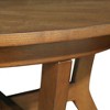 CAVINAS Coffee Tables for Living Room Round Coffee Table Farmhouse Circle Wood Center Table Tea Table with Walnut Top for Apartment - 4 of 4