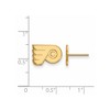 Black Bow Jewelry 10k Yellow Gold Philadelphia Flyers NHL Stud Earrings - 2 of 3