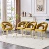 Set of 2 Modern Dining Chairs with Spherical Tufted Upholstery, Stylish Accent Chairs for Kitchen, Dining Room, or Living Areas-Panipeachy - 3 of 4