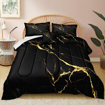 Comforter Set with Pillowcases & Cushion Cover – Soft Lightweight All Season Bedding, Stylish Pattern Quilt, King/Queen/Cal King