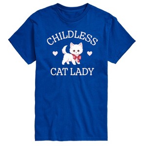 Men's - Instant Message - Childless Cat Lady Kitten Short Sleeve Graphic T-Shirt - 1 of 4