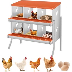 Coucheta Chicken Nesting Boxes - Available in Multiple Styles (Bracket Leg/Two-Tier/Wall Mount) & Compartments (6/8/10) for Easy Egg Collection. - 1 of 4