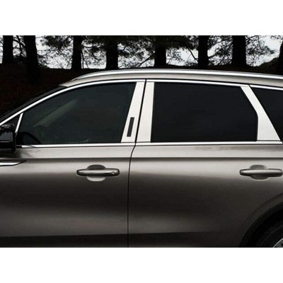 QAA is Compatible with 2020 Lincoln Corsair 8 Piece Stainless Pillar Post Trim, Includes keyless Entry Touch pad PP60612