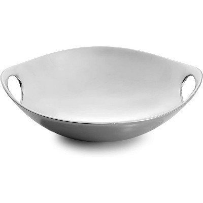 Nambe Handled Alloy Metal Serving Bowl ,3.25 H x 10.5 L x 9.75 W