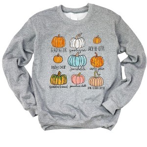 Simply Sage Market Women's Graphic Sweatshirt Pumpkin Chart - 1 of 2