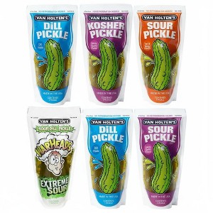 Van Holten’s Pickles – Jumbo Pickle-in-a-Pouch – Multiple Bold Flavors – Available in 1 Pack, 6 Pack, or 12 Pack - 1 of 4