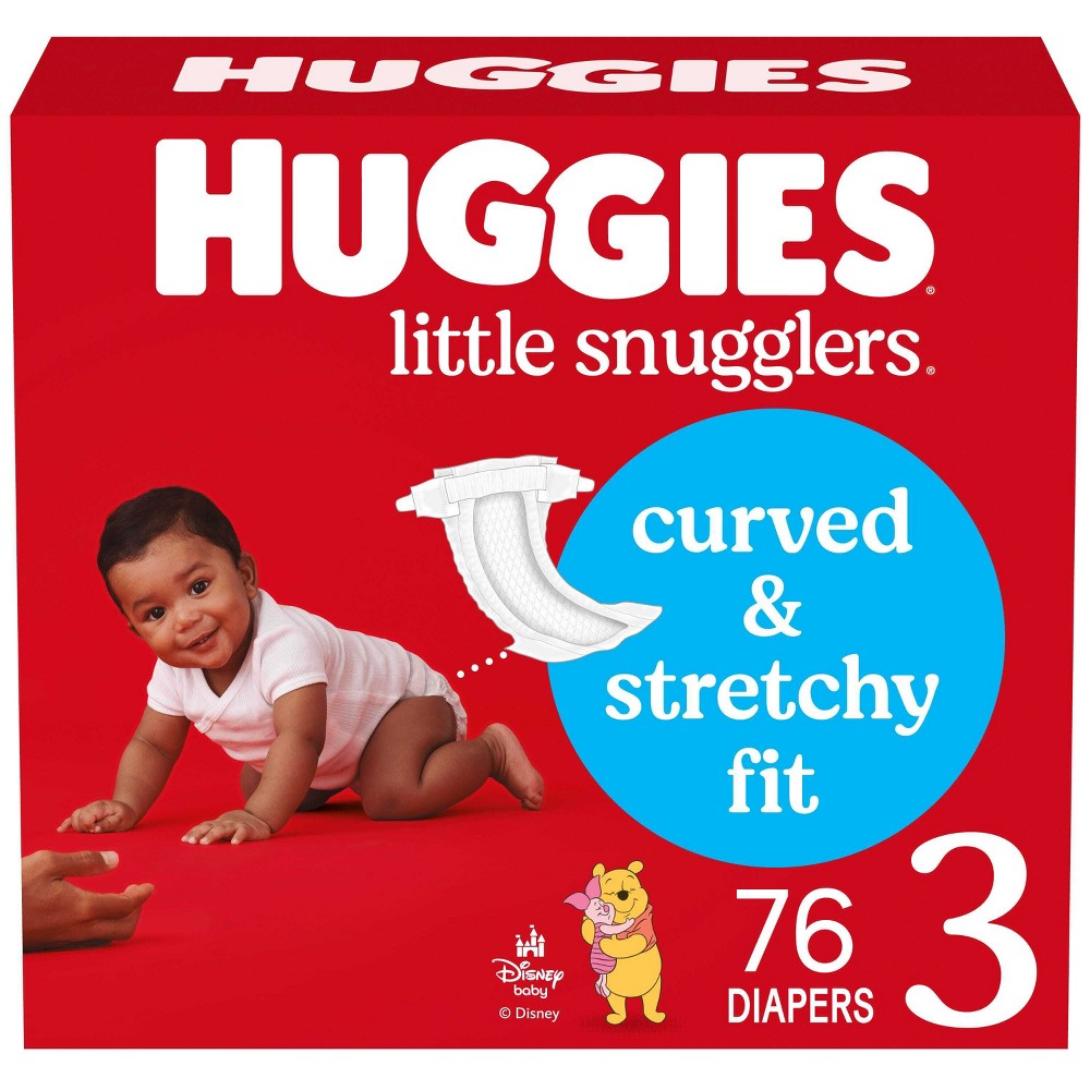 Huggies Little Snugglers Diapers - Size 3 - 76ct