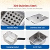 10Lx2 Electric Deep Fryer with Basket Strainer, Adjustable Temp & Timer, Removable Oil-Container, Dual Basin for Fried Chicken, Shrimp, French Fries - 2 of 4