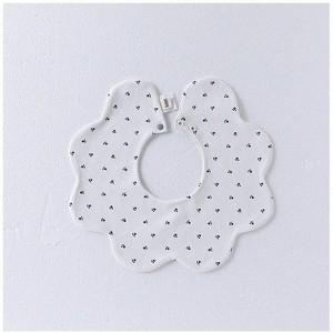 MyKids-Usa Adorable Simple Pattern Cotton Snap-on Flowers Shaped Bib - 1 of 2