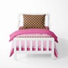 Bacati - Quatrefoil Pink Printed Crib or Toddler Bed Skirt - 3 of 4
