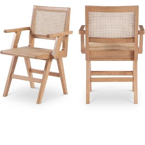 Meridian Furniture,Preston Wood Dining Arm Chair, Set of 2 - 1 of 4