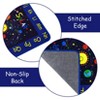 Kids ABC Rug Alphabet Nursery Rug for Playroom, Non Slip Educational Playmat Circle Carpet for Classroom, Galaxy Planets Play Rug Carpet - 3 of 4