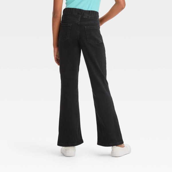 Jeans de tiro medio de pierna acampanada con cintura elástica para niña - Cat & Jack™ 2