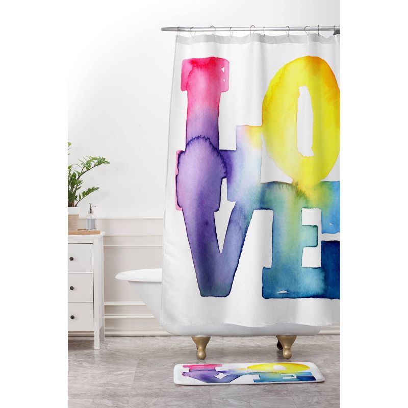 Love 4 Shower Curtain - Deny Designs, 3 of 6