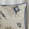 6Pcs coverlet Set Coastal Seashell Quilt with Embroidered Pillows, Reversible Microfiber Polyester, All Season - 4 of 4