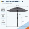 3 Tiers Heavy Duty Patio Umbrella,Outdoor Market Table Umbrellas  , Market Umbrella Outdoor with Ventilation and Hand Crank - 2 of 4