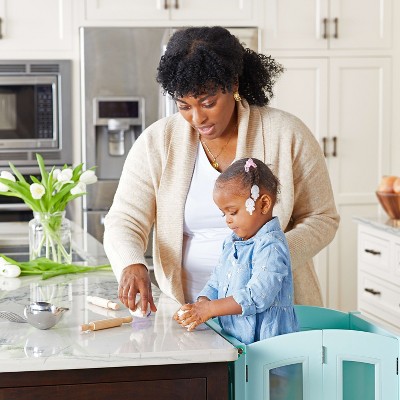 Mint Foldable Wooden Toddler Kitchen Helper Tower