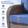 Buenhomino Patio Wicker Chairs Swivel Rocker - Rocking Outdoor Chair Set of 2, 360 Degree Patio Swivel Glider Chair with All-Weather Thicked Cushion - 2 of 4