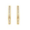 GILDED 1/4 to 1 ct t.w. Natural Diamond Hoop Earrings in Sterling Silver or 14KT Gold-Plated Silver - 2 of 3