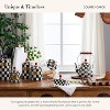1-Gallon Capacity Glass Cookie Jar with Enamel Lid, Black-and-White Courtly Check Treat Jar - 4 of 4