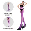 LECHERY Women's Lustrous Silky Shiny Sheer Suspender High-Waisted No Waistband Nylons Pantyhose Tights Stockings (1 Pair) - 3 of 4