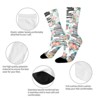 Floral Book Women Printed Crew Socks Funny Funky Socks Soft Polyester Novelty Gifts for Artists Men - 4 of 4