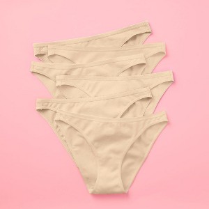 Yellowberry Pima Cotton Super Soft Bikini Best Underwear 6PK for Girls - 1 of 4